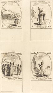 St. Meliton; Szent Firminus; Nagy Szent Gergely; Szent Eufrázia alkotó: Jacques Callot