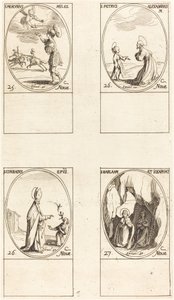 Szent Merkúr; Alexandriai Szent Péter; Szent Konrád; Sts. Barlaám és Josafát alkotó: Jacques Callot