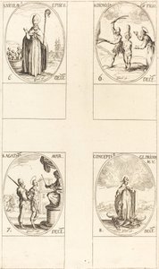 Szent Miklós; Szent Dionisia és fia; Szent Agáta; A Szűz fogantatása alkotó: Jacques Callot