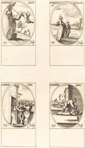 Szent Pantaleon; Sts. Nazarius és Celsus; Szent Márta; Szent Beatrice alkotó: Jacques Callot