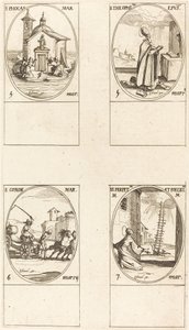 utca Phocas Theophilus Conon, Sts. Perpetua és Felicitas. alkotó: Jacques Callot