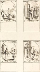 Utca. Lehetséges; Utca. Dunstan; Utca. Yves; Utca. Sienai Bernardinus alkotó: Jacques Callot