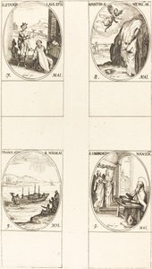 Szent Stanislaus; Szent Mihály jelenése; Szent Miklós fordítása; St. G alkotó: Jacques Callot