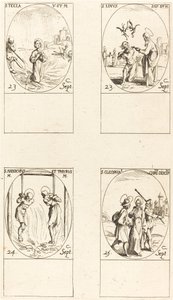 Utca. Thecla; Utca. Len; Szentek Andochius és Thyrsus; Utca. Kleopas alkotó: Jacques Callot