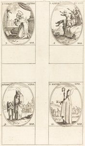 Aquin Szent Tamás; Szent Adrián és társai; Szent Ferenc; St. Macari alkotó: Jacques Callot
