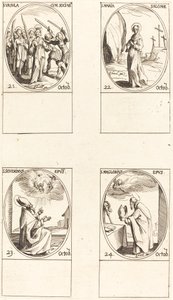Szent Orsolya és társai; Szent Mária Salome; Szent Severinus; Szent Maglorius alkotó: Jacques Callot