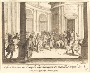 Jézus megkövezése alkotó: Jacques Callot