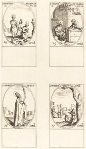 Sts. Chrysanthus & Daria, Sts. Crispin & Crispinian, St. Evaristus, St. Frumentius. alkotó: Jacques Callot