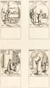 Szentek Donatilla, Greatest & Second; Utca. Fabius; St. John Colombini; Utca. Loyolai Ignác alkotó: Jacques Callot
