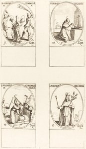 Szentek Gorgonius és Dorothy, St. Tolentinói Miklós, St. Polianus és Nemesian, St. Pul. alkotó: Jacques Callot
