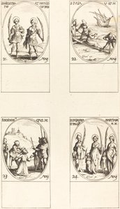 Szentek Nikosztratosz és Antiokhosz; Utca. Julia; Utca. Vágy; Szentek Susanna, Palladia, an alkotó: Jacques Callot