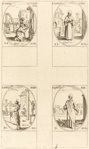 Sts. Simon és Júdás apostolok; Szent Nárcisz; Szent Marcellus; Szent Quintin alkotó: Jacques Callot