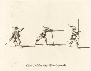 Lőállás felvétele a muskétával alkotó: Jacques Callot