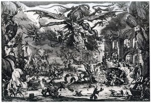 Szent Antal megkísértése, c1615-1635, 1924 alkotó: Jacques Callot