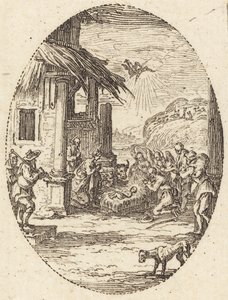 A Pásztorok imádása c. 1631. alkotó: Jacques Callot