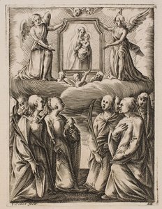A Szűz és a Gyermek imádása, a „Római képek” sorozatból alkotó: Jacques Callot