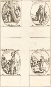 Az Angyali üdvözlet, St. Castulus, St. Rupert, St. Gontran. alkotó: Jacques Callot