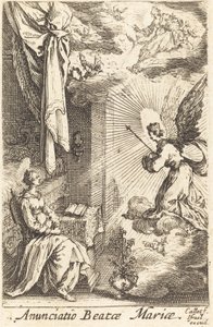 Angyali üdvözlet, 1630-ban vagy azután. alkotó: Jacques Callot