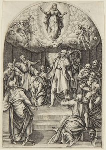 Mária mennybevétele alkotó: Jacques Callot