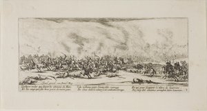 A csata, harmadik lemez A háború nyomorúságaiból alkotó: Jacques Callot