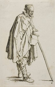 A koldus lábmelegítővel, hatos tányér a The Beggars-től alkotó: Jacques Callot
