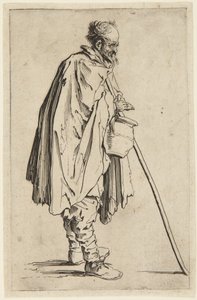 A koldus lábmelegítővel alkotó: Jacques Callot