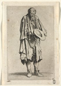 A koldusok: Koldus rózsafüzérrel , c. 1623. alkotó: Jacques Callot