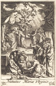 A Szűz születése, 1630-ban vagy azután. alkotó: Jacques Callot