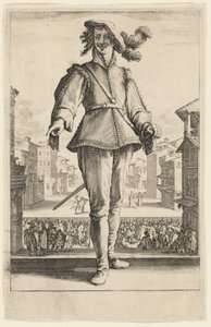 A kapitány vagy a szerető, a Három olasz komikustól alkotó: Jacques Callot