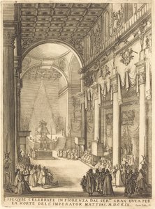 Mátyás császár katafalkja alkotó: Jacques Callot