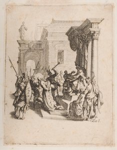 Az elítélés, sz. 5/11 a La Petite Passionból alkotó: Jacques Callot