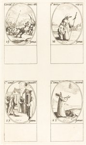 Saul megtérése; Szent Pál; Aranyszájú Szent János; Alexandriai Szent Cirill alkotó: Jacques Callot