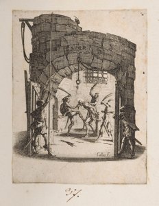 A fenyők koronázása, sz. 8/11 a La Petite Passionból alkotó: Jacques Callot