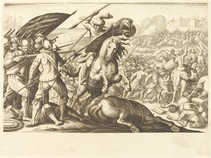 A török lovasság veresége, c. 1614. alkotó: Jacques Callot