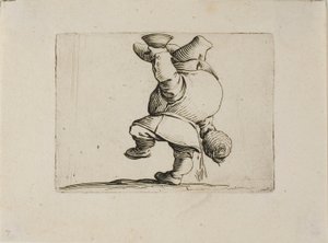 Az ivó hátulról, a Varie Figure Gobbitól alkotó: Jacques Callot