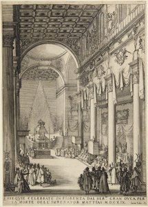 Mátyás császár ravatalon alkotó: Jacques Callot