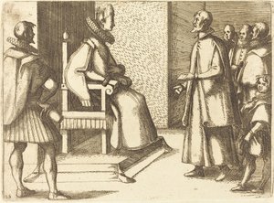 Toszkána követe köszönetet mond a királynőnek alkotó: Jacques Callot