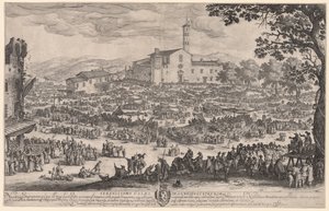 A vásár az Imprunetában alkotó: Jacques Callot
