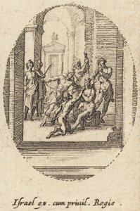 A zászlózás, c. 1631. alkotó: Jacques Callot