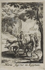 Az egyiptomi menekülés, a Szűz Mária életéből alkotó: Jacques Callot