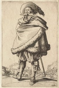 A prémmel szegélyezett kabátjába burkolózó úr alkotó: Jacques Callot