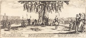 A függő, c. 1633. alkotó: Jacques Callot