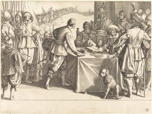 A csapatok bérbeadása c. 1614. alkotó: Jacques Callot