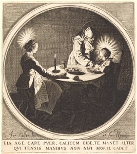 A szent család az asztalnál alkotó: Jacques Callot