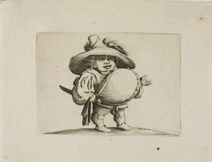 Gobbi vonallal díszített nagy hasú férfi, Varie Figure Gobbitól alkotó: Jacques Callot