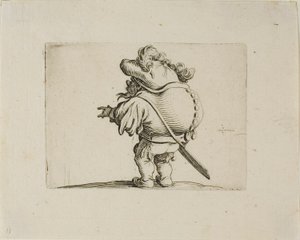 Gobbi vonallal díszített nagy hasú férfi, Varie Figure Gobbitól alkotó: Jacques Callot