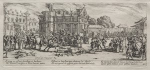 A háború nagy nyomorúságai: Egy kolostor pusztítása alkotó: Jacques Callot