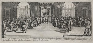 A háború nagy nyomorúságai: A kárpótlás elosztása, 1633. alkotó: Jacques Callot