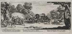 A háború nagy nyomorúságai: Autópálya-rablás alkotó: Jacques Callot