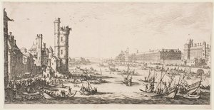 Párizs nagy látképei: a Louvre látképe alkotó: Jacques Callot